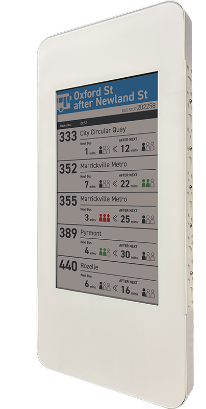 Eink bus stop information display